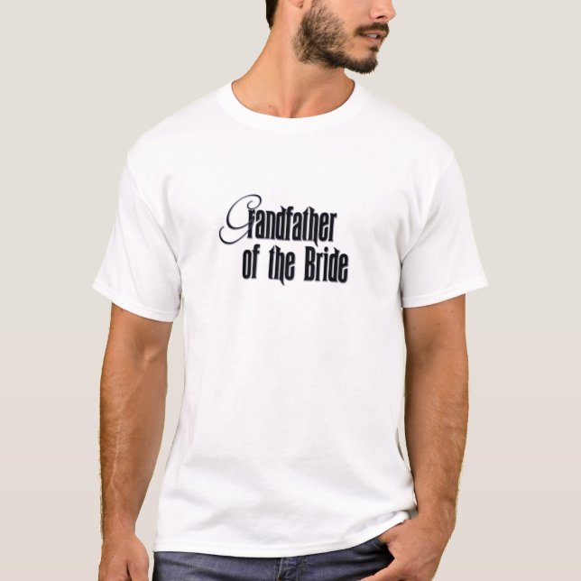 Elegant Farfar till Bride T-shirt (Framsida)