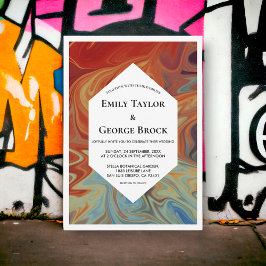 Elegant Färg Abstrakt Modern enkel Bröllop Inbjudningar