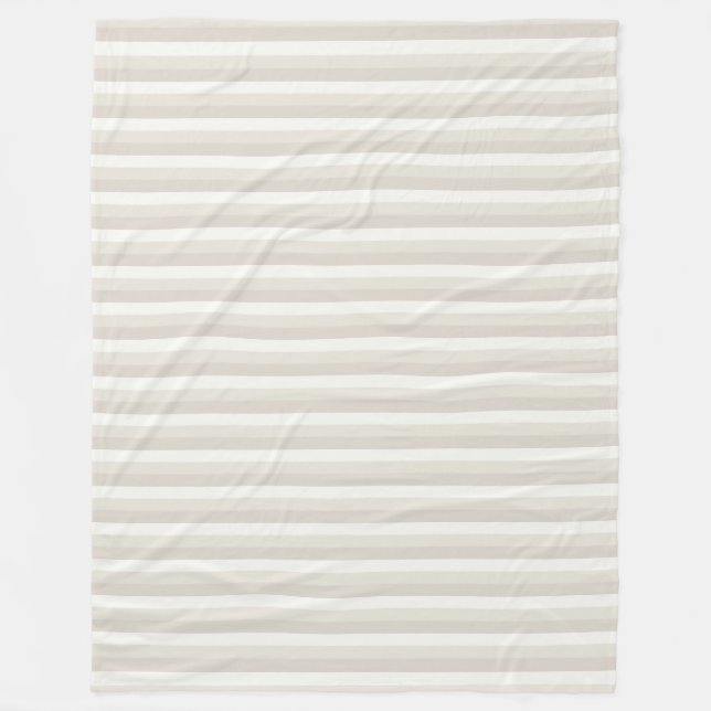 Elegant Färg Beige Brown Stripe Modern Mall Fleecefilt (Framsidan)