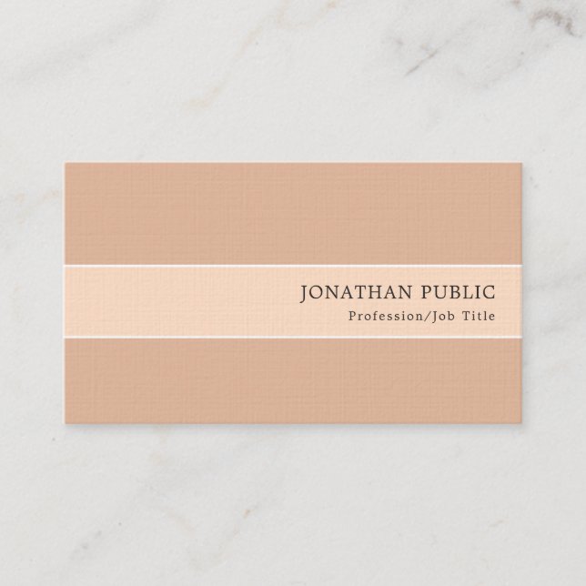 Elegant Färg Harmony Modern Premium Linen Luxury Visitkort (Framsida)