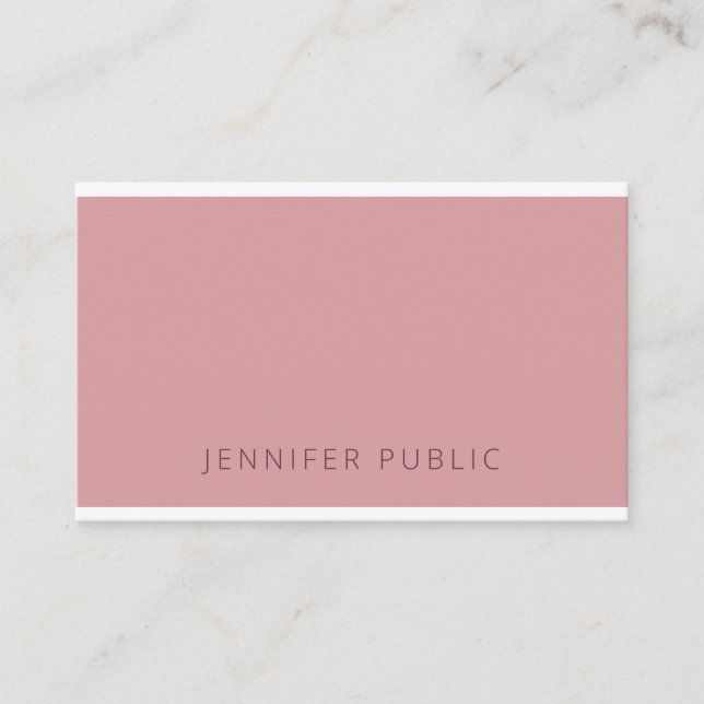 Elegant Färg Harmony Simple Design Template Chic Visitkort (Framsida)