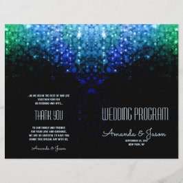 Elegant färg ljus bokeh bröllopsprogram