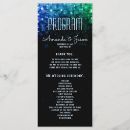 Elegant färg ljus bokeh bröllopsprogram program