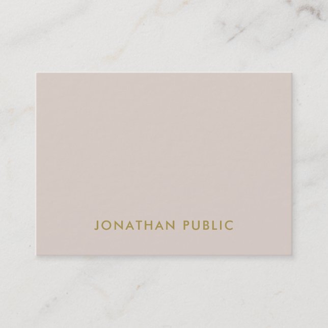 Elegant Färg: Minimalistisk design, lyx Visitkort (Framsida)