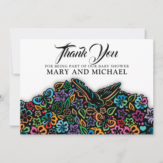 Elegant Färg of Life Design Template Tack Kort (Framsida)