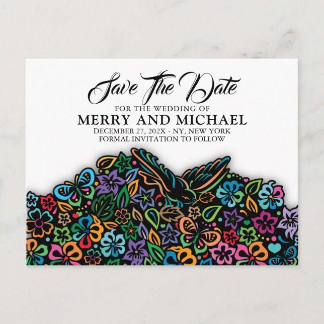 Elegant Färg på Liv Design Meddelande Vykort (Framsida)