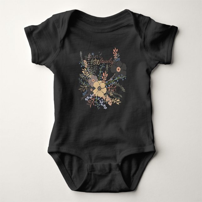 Elegant Färgad Bouquet Girly Say Flowers T Shirt (Elegant Colored Bouquet Girly Saying Flowers Baby Bodysuit from Jenn Steffen for Studio Posies. )