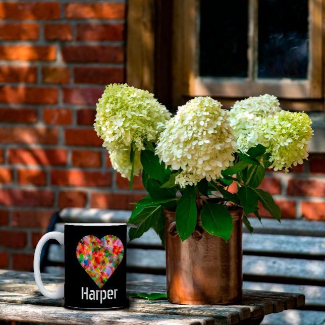 Elegant färgad svart  tvåtonskaffe Mugg (Skapare uppladdad)