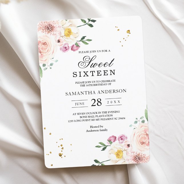 Elegant: Färgämnen i blomsterflödor och droppar i  Inbjudningar (Skapare uppladdad)
