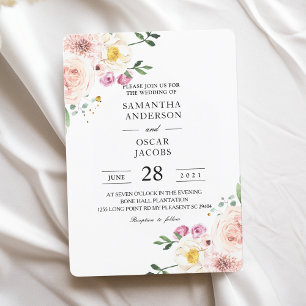 Elegant: Färgämnen i blomsterflödor och droppar i Inbjudningar
