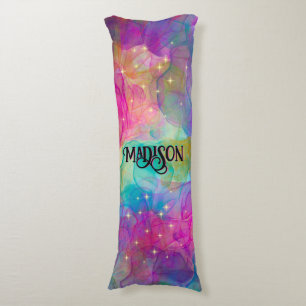 Elegant - färgat marmorkonst monogram kroppskudde