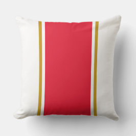 Elegant Färgfläckig ljusvit brun Rand Kudde