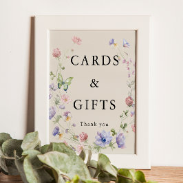 Elegant Färgfull Bröllopskort och gåvor Poster