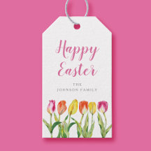 Elegant Färgfull Glad påsk Blommigt Tulip