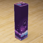 Elegant Färgfull Glitter & Sparkles Dynamic Linjer Presentask För Vinflaska<br><div class="desc">Elegant färglöst glitter och dynamiskt linjer gnistor struktur mönster. Finns på andra produkter.</div>