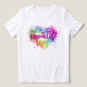 Elegant Färgfull gnistrande livslängd för glitter T Shirt