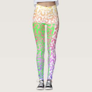 Elegant Färgfull ipanema Leopard Animal Print Leggings