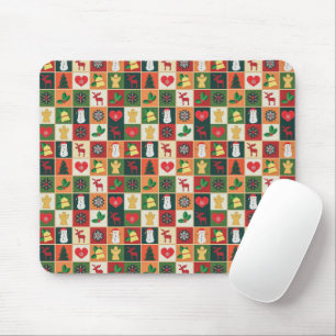 Elegant Färgfull jul Mönster   Mousepad Musmatta