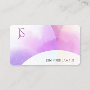 Elegant Färgfull modern, minimalistisk monogram en Visitkort