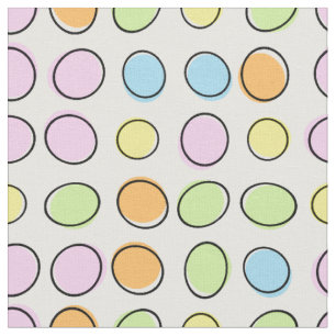 Elegant Färgfull Pastel Retro Ovaler Mönster Tyg