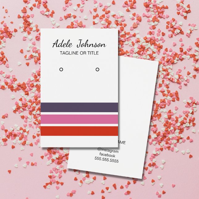 Elegant Färgfull Rand-avläsning Visitkort (Skapare uppladdad)