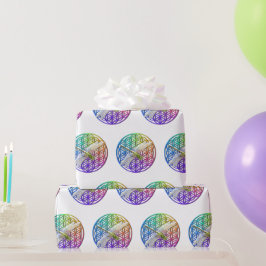 Elegant färglös blomma av livets drakonart presentpapper