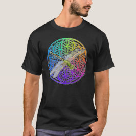 Elegant färglös blomma av livets drakonart t shirt