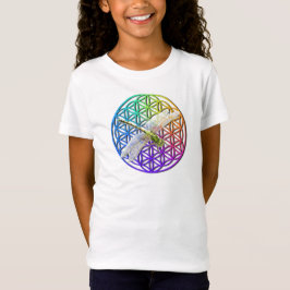 Elegant färglös blomma av livets drakonart t shirt