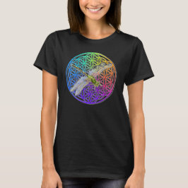 Elegant färglös blomma av livets drakonart t shirt