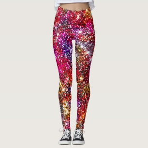 Elegant färglös faux Glitter monogram Leggings