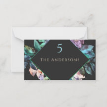 Elegant färglösa blommigtar svart bröllop