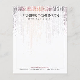 Elegant Färglöst konfetti Rain Mönster Flygblad