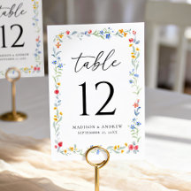 Elegant Färgrik Äng med Vilda Blommor Bröllop
