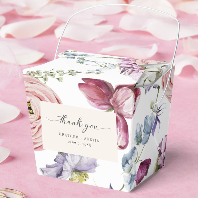 Elegant Färgrik Blommig Presentaskar (Elegant Colorful Jewel Tone Floral Favor Boxes by Painted Paperie
)