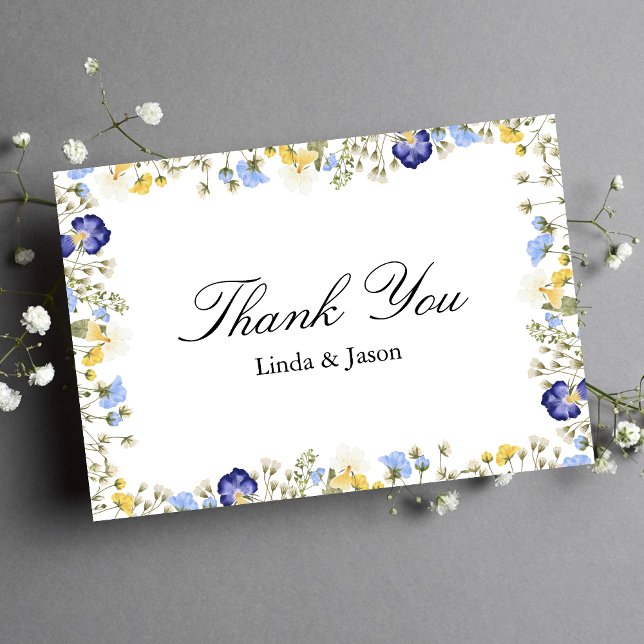 Elegant Färgrik Höst Bröllop Tacksamhetskort Inbjudningar (Elegant colorful autumn thank you card shares warm gratitude with vibrant seasonal charm.)