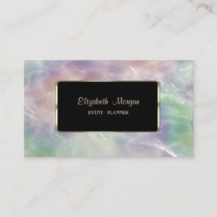 Elegant Färgrik Iridescent Pärla Holografisk Visitkort