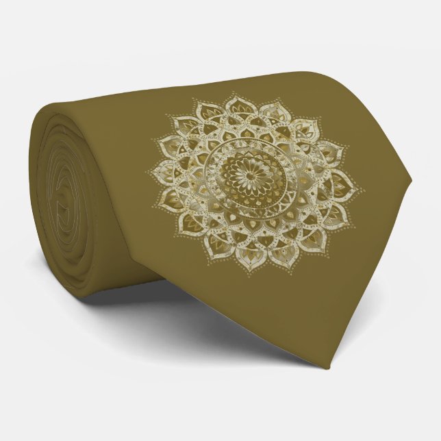 Elegant Färgrik Mandala Indien Stil 4 Slips (Rullad)