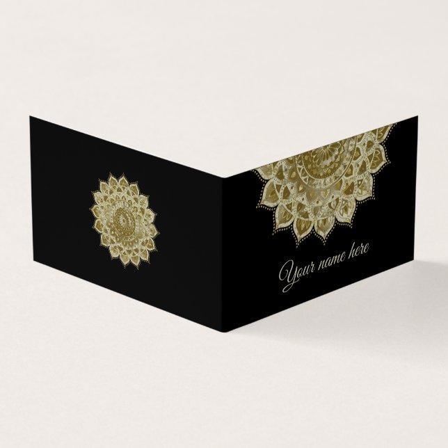 Elegant Färgrik Mandala Indien Stil 4 Visitkort (Utsida)
