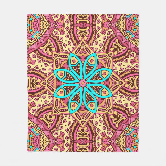 Elegant Färgrik sömlös mönster  Duschdraperi Fleecefilt (Framsidan)