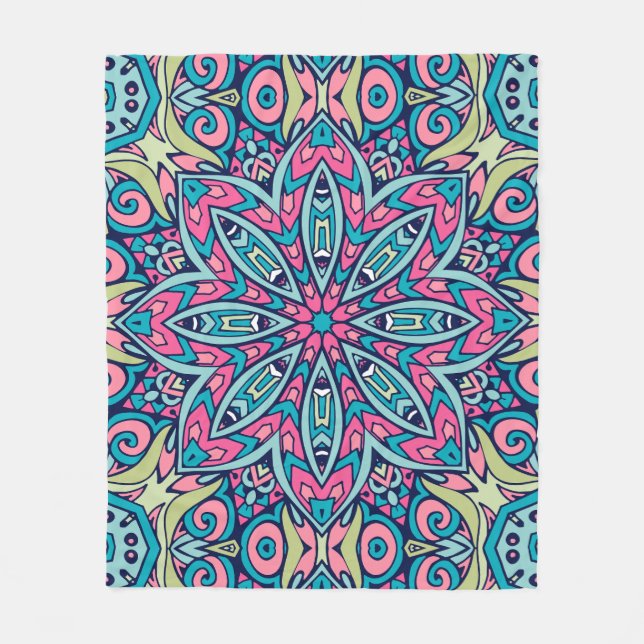 Elegant Färgrik sömlös mönster  Duschdraperi Fleecefilt (Framsidan)