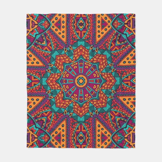 Elegant Färgrik sömlös mönster  Duschdraperi Fleecefilt (Framsidan)