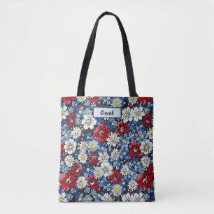 Elegant Färgrik Stilren Modern Blommig Tygkasse