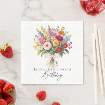Elegant Färgrik Trädgårdsblommor Bukett Födelsedag
