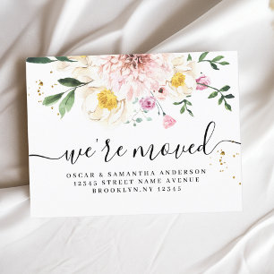 Elegant Färgrik Vacker Blommor Meddelande Vykort