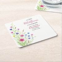 Elegant Färgrik Vildblomma 1-års Födelsedagsfest