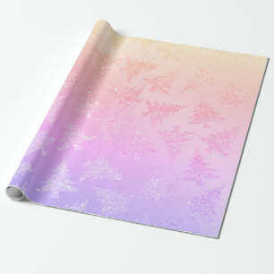 Elegant Färgstark holografisk jul Mönster Presentpapper