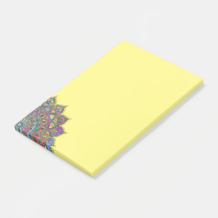Elegant Färgstark Mandala Indien Stil 1 Post-it Block