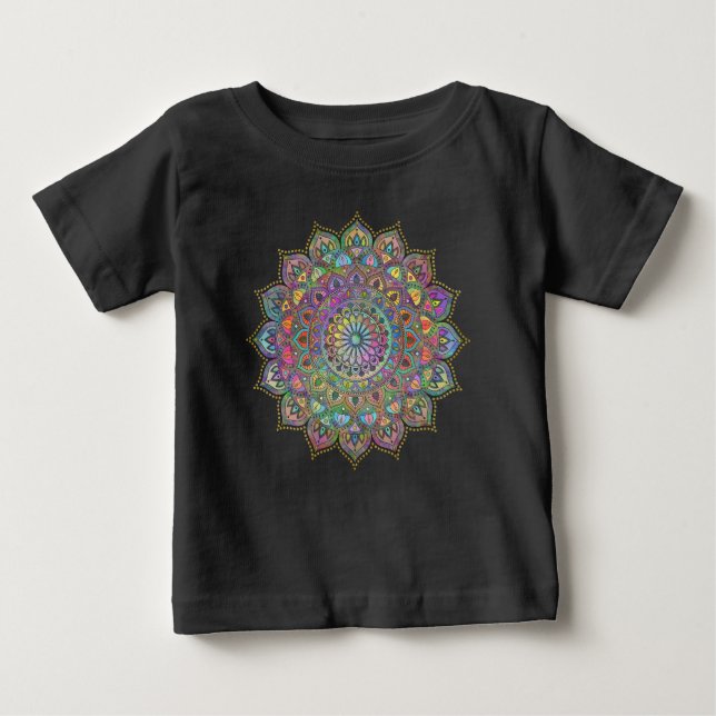 Elegant Färgstark Mandala Indien Stil 1 T Shirt (Framsida)