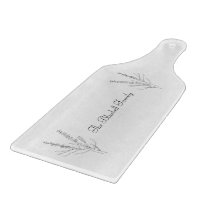 Elegant Farm Floral Flowers Text Cutting Board