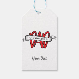 Elegant Fars dag I Kärlek You Pappa Presentetikett